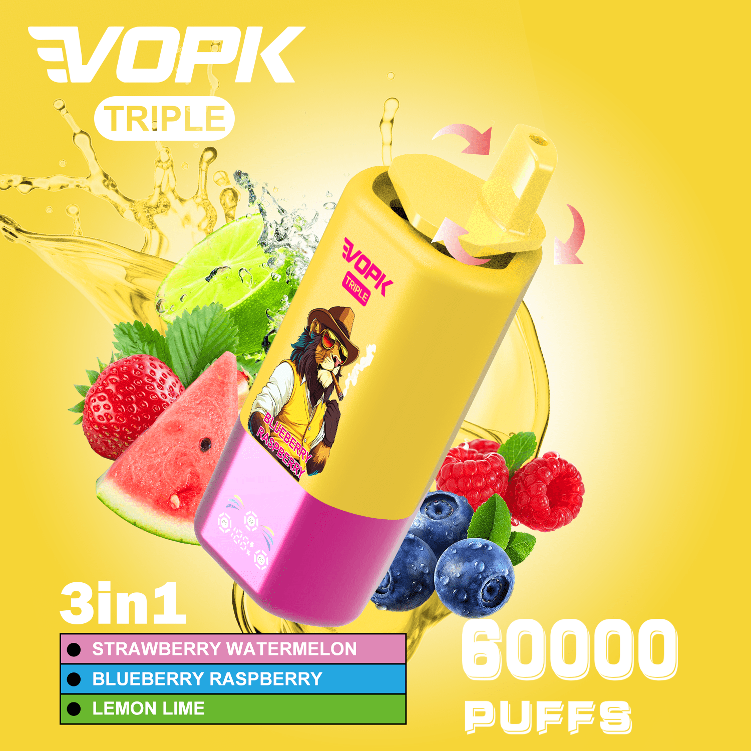 VOPK Triple 3-in-1 60000 Puffs Disposable Vape Your Ultimate Flavor Experience