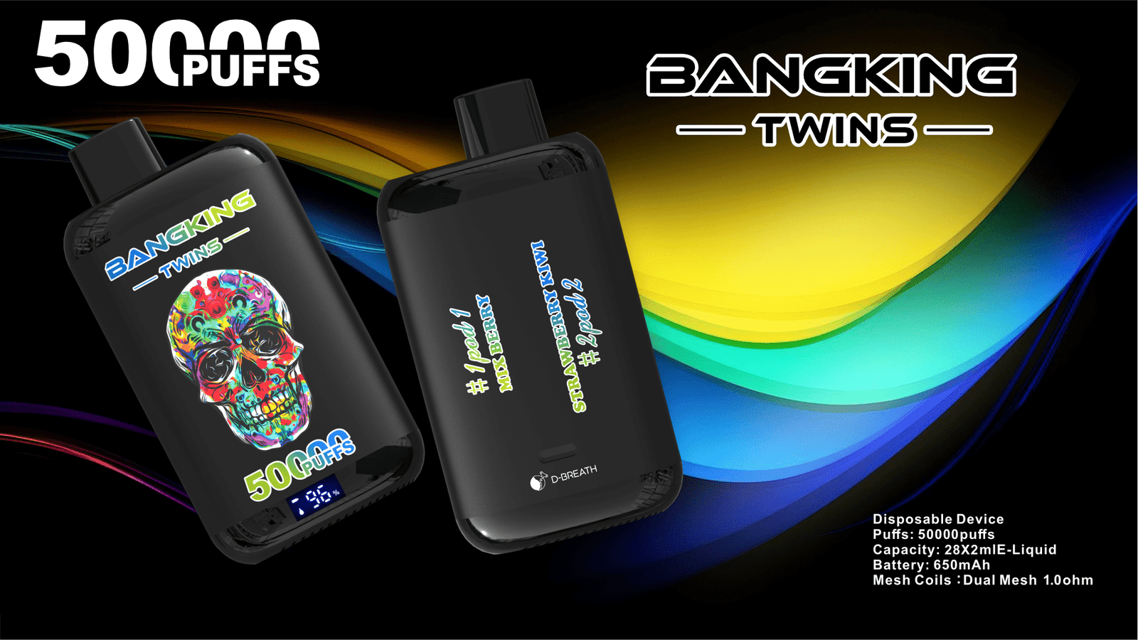 Bang King Twins 50000puff
