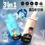 Bang King 85000 Puffs 3in1 Triple Flavor Disposable Vape 63mL Capacity Triple Mesh Coils Rechargeable