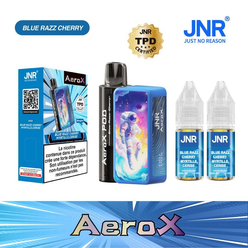 JNR AeroX 32000 Puffs Refillable Pod Vape Kit | TPD Certified Dual Mesh Coil | Long-Lasting 850mAh Battery - Image 2