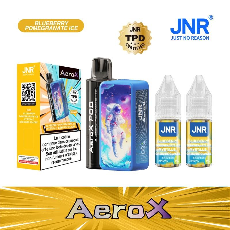 JNR AeroX 32000 Puffs Refillable Pod Vape Kit | TPD Certified Dual Mesh Coil | Long-Lasting 850mAh Battery - Image 3