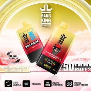 Bang King 50000 Puffs Dual Flavor Disposable Vape Massive 50mL Capacity Digital Display Rechargeable