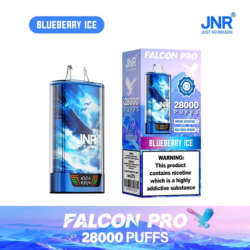 JNR Falcon Pro 28000 Puff Disposable Vape Long Lasting Rechargeable Mesh Coil Rich Flavors - Image 3