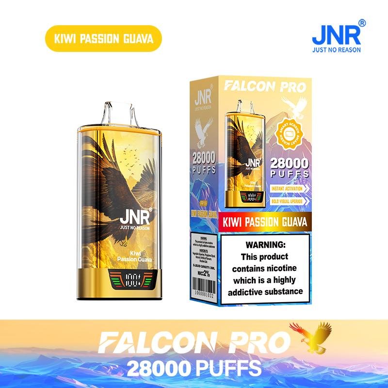 JNR Falcon Pro 28000 Puff Disposable Vape Long Lasting Rechargeable Mesh Coil Rich Flavors - Image 5