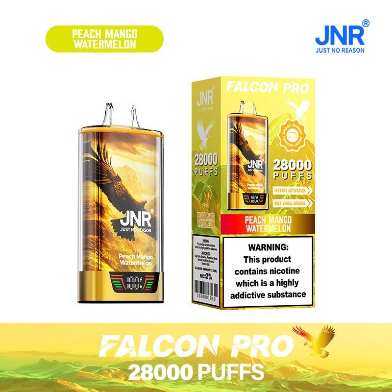 JNR Falcon Pro 28000 Puff Disposable Vape Long Lasting Rechargeable Mesh Coil Rich Flavors - Image 6