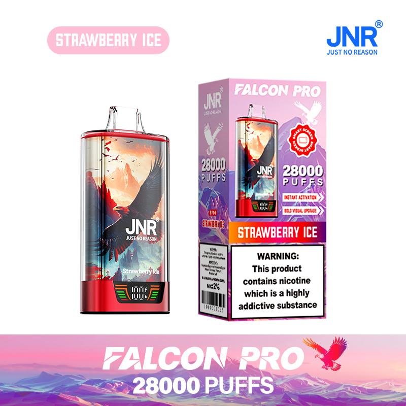 JNR Falcon Pro 28000 Puff Disposable Vape Long Lasting Rechargeable Mesh Coil Rich Flavors - Image 8
