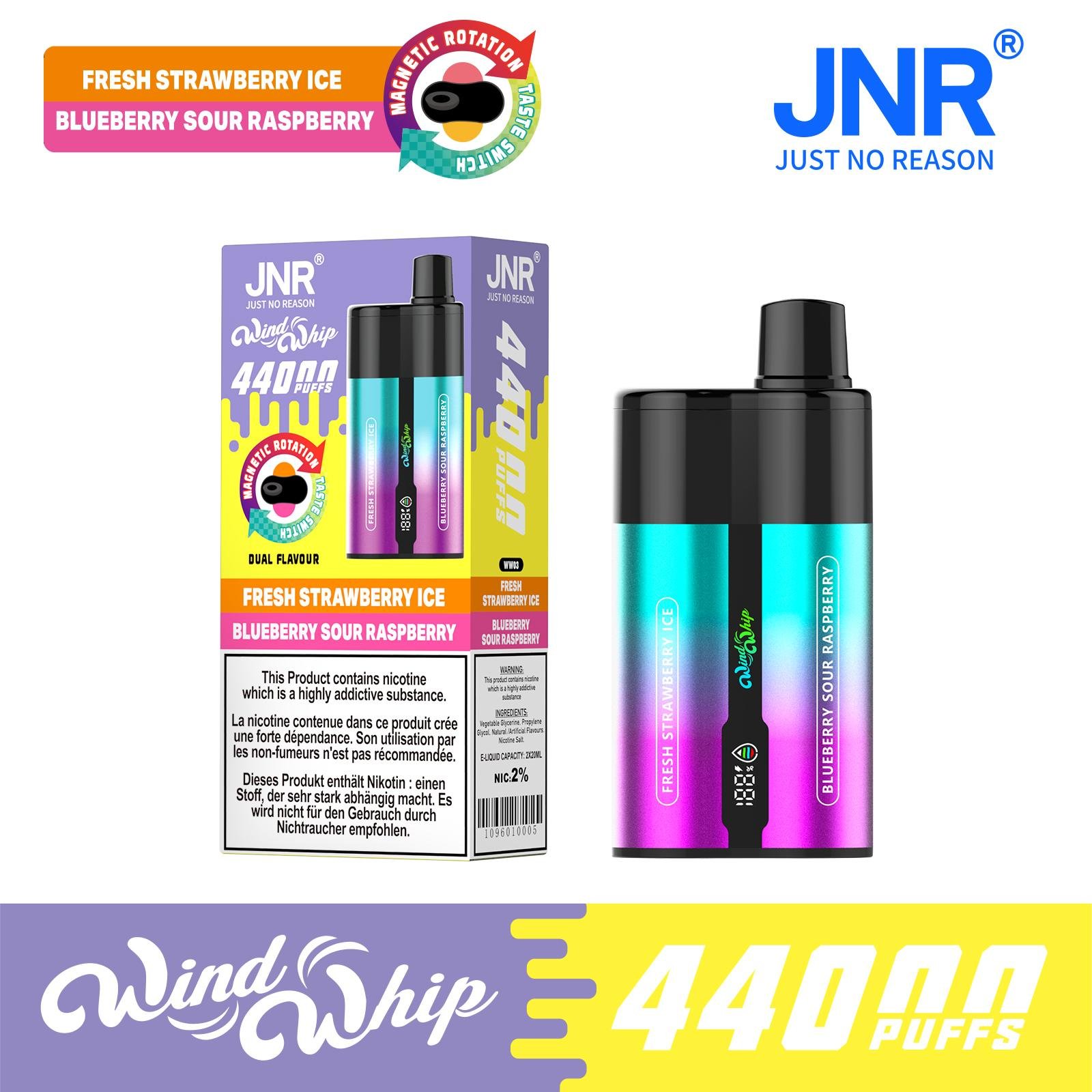 JNR WindWhip 44000 Puff Disposable Vape | 20 Flavors High Puff - Image 4
