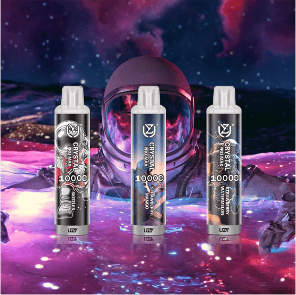 UZY Crystal Pro Max 10K Disposable Vape – 10000 Puffs, Mesh Coil, Rechargeable Type-C, Rich Flavors - Image 6