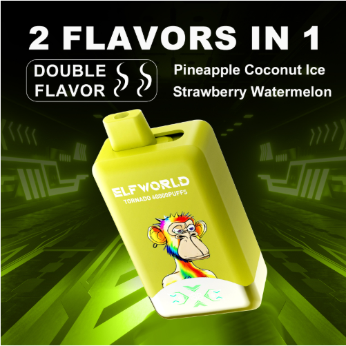 Elfworld Tornado 60000 Puffs Disposable Vape | Dual Flavor 2-in-1 Switch | 50ml E-Liquid & Smart Digital Screen | 60K High Capacity Rechargeable Vape - Image 5