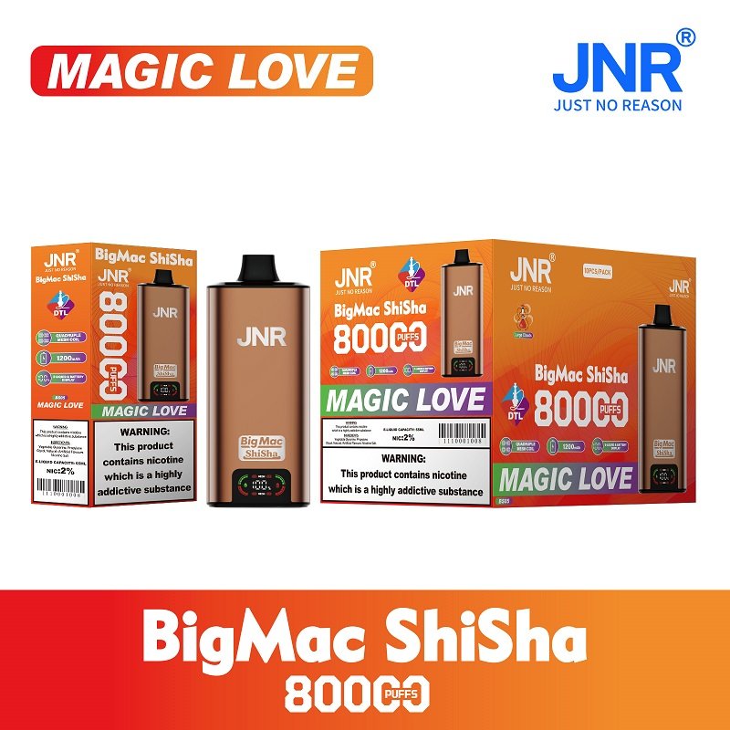 JNR Big Mac Shisha 80000 Puffs | Ultra High-Capacity Disposable Vape | Advanced Mesh Coil & DTL Shisha Style | 80K Puff Rechargeable Hookah Vape - Wholesale Europe - Image 6