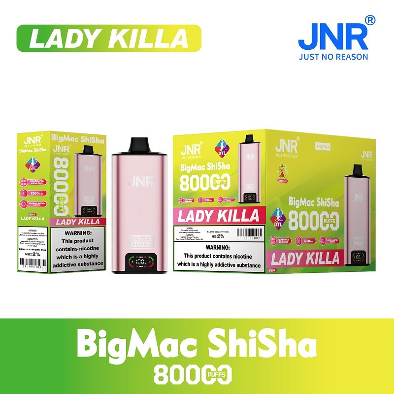 JNR Big Mac Shisha 80000 Puffs | Ultra High-Capacity Disposable Vape | Advanced Mesh Coil & DTL Shisha Style | 80K Puff Rechargeable Hookah Vape - Wholesale Europe - Image 5
