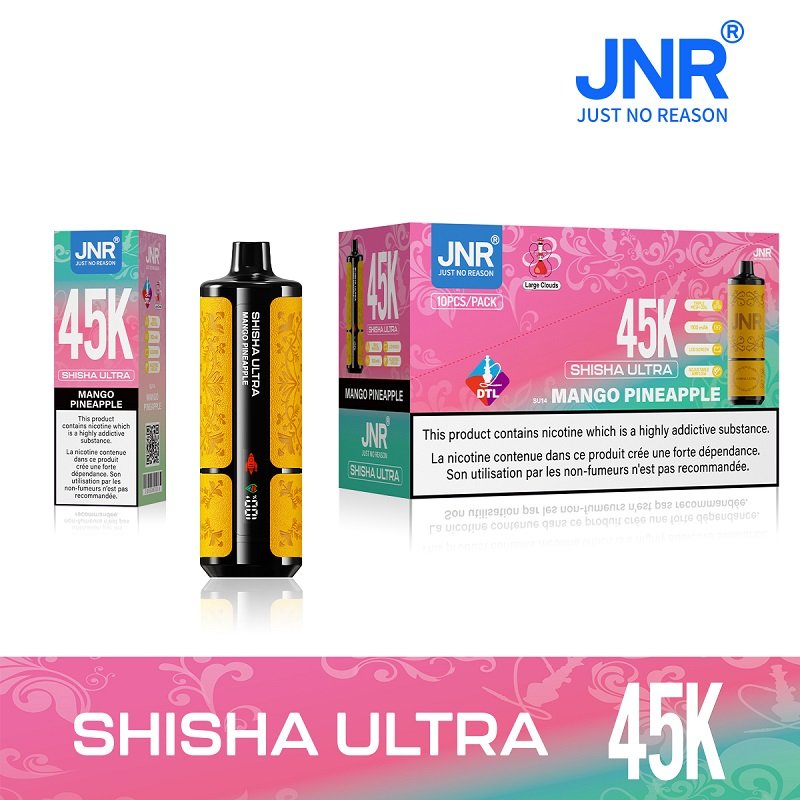 JNR ShiSha Ultra 45000 Puffs Disposable Vape | DTL Shisha-Style Hookah | Triple Mesh Coil & Adjustable Airflow | 40ml Monster Capacity - Leather Edition - Image 3