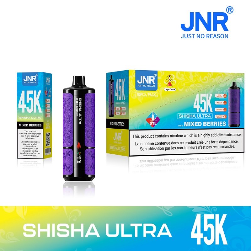 JNR ShiSha Ultra 45000 Puffs Disposable Vape | DTL Shisha-Style Hookah | Triple Mesh Coil & Adjustable Airflow | 40ml Monster Capacity - Leather Edition - Image 4