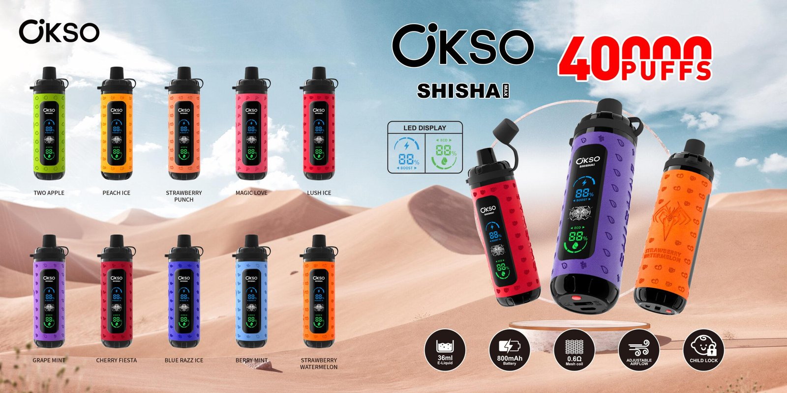 OKSO Shisha Max 40000 Puffs