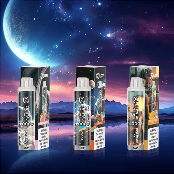 UZY Crystal Pro Max 10K Disposable Vape – 10000 Puffs, Mesh Coil, Rechargeable Type-C, Rich Flavors - Image 3