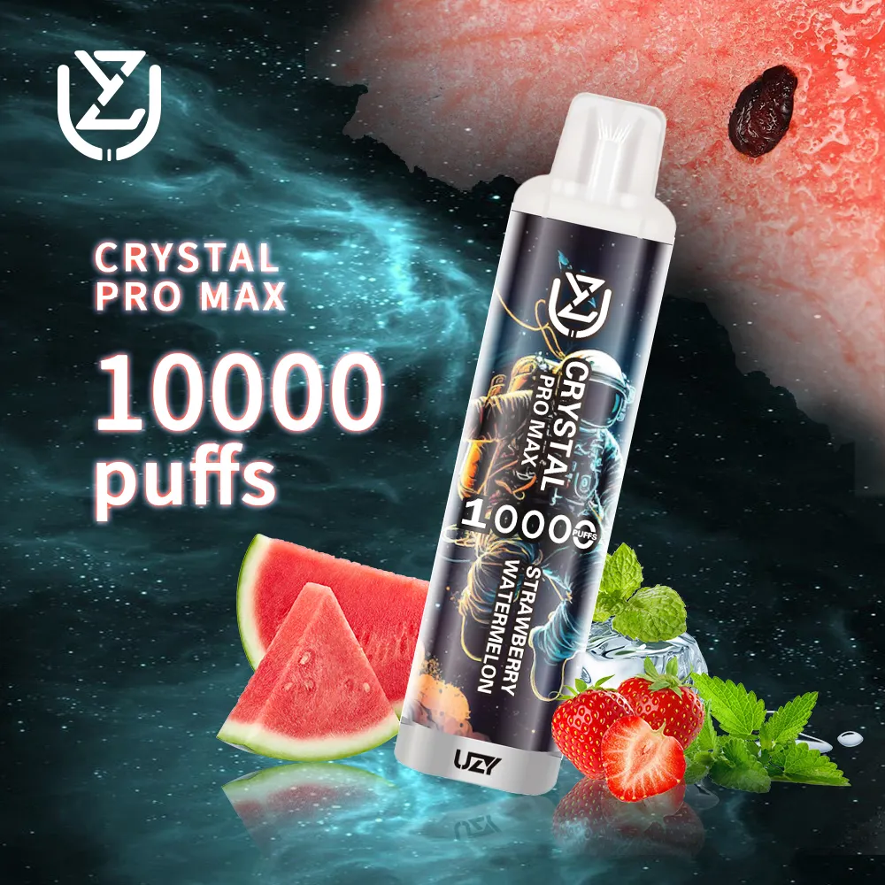 UZY Crystal Pro Max 10K Disposable Vape – 10000 Puffs, Mesh Coil, Rechargeable Type-C, Rich Flavors - Image 4