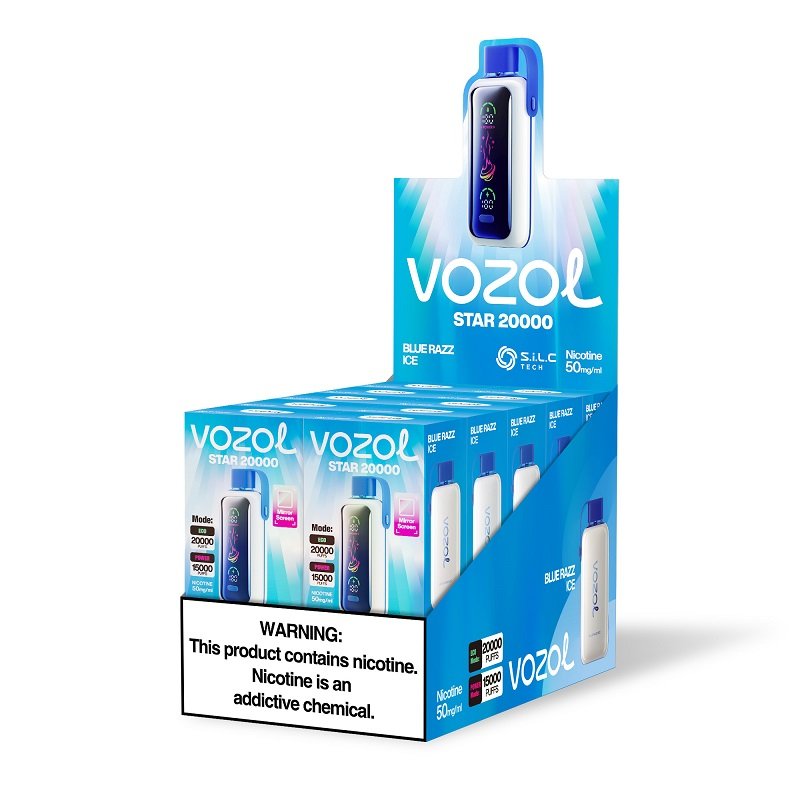 Vozol Star 20000 Puffs Disposable Vape | Dual Mode (ECO/Power) | Full Mirror Smart Screen | S.I.L.C Tech & Dual Mesh Coil | 20K Puff Rechargeable - Wholesale Europe - Image 2