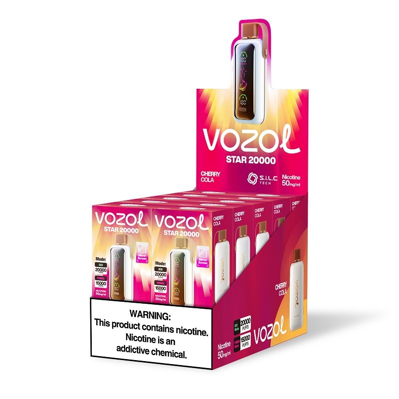 Vozol Star 20000 Puffs Disposable Vape | Dual Mode (ECO/Power) | Full Mirror Smart Screen | S.I.L.C Tech & Dual Mesh Coil | 20K Puff Rechargeable - Wholesale Europe - Image 4
