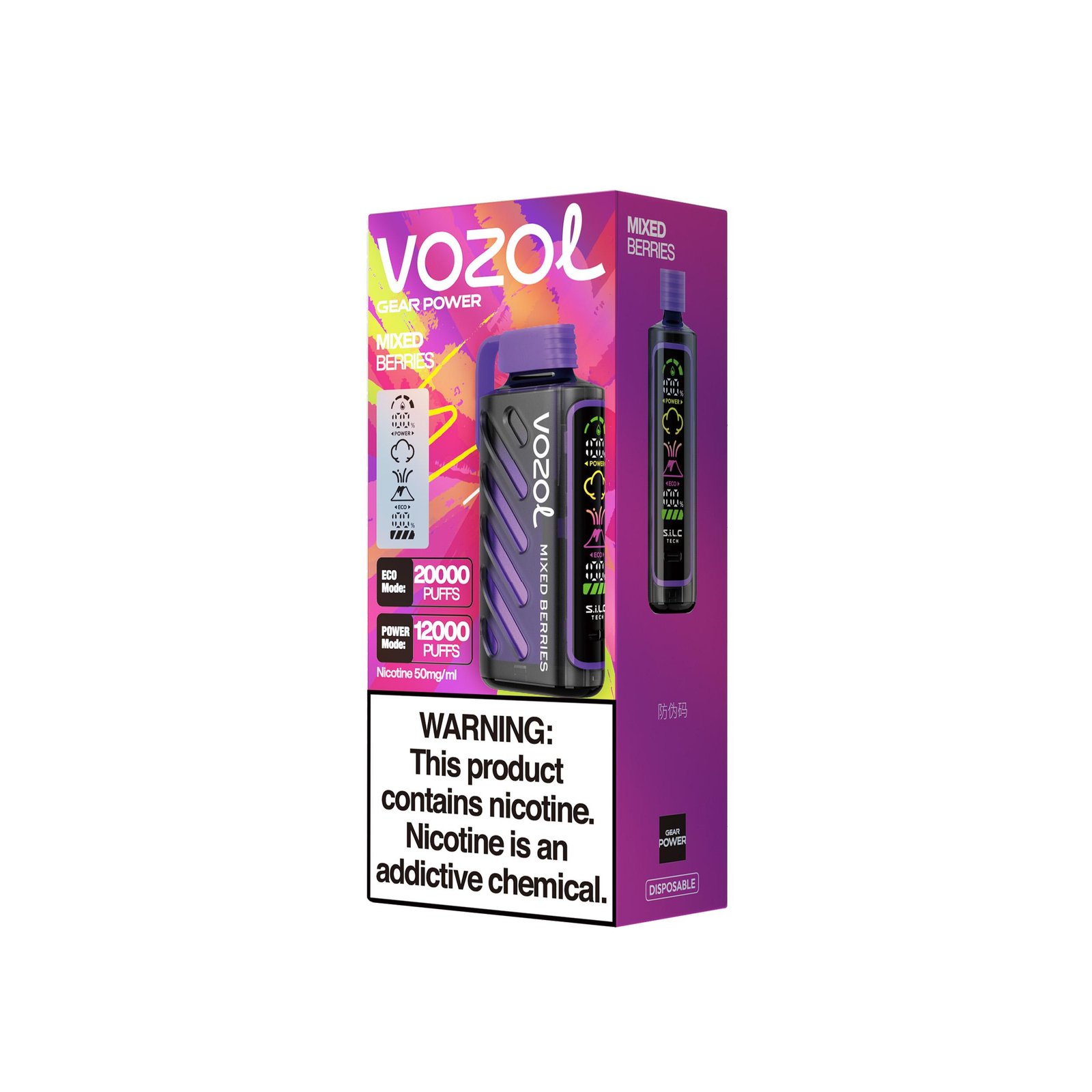 Vozol Gear Power 20000 Disposable Vape | Dual Mesh Coil | ECO & Power Modes | 20 Flavors - Image 8