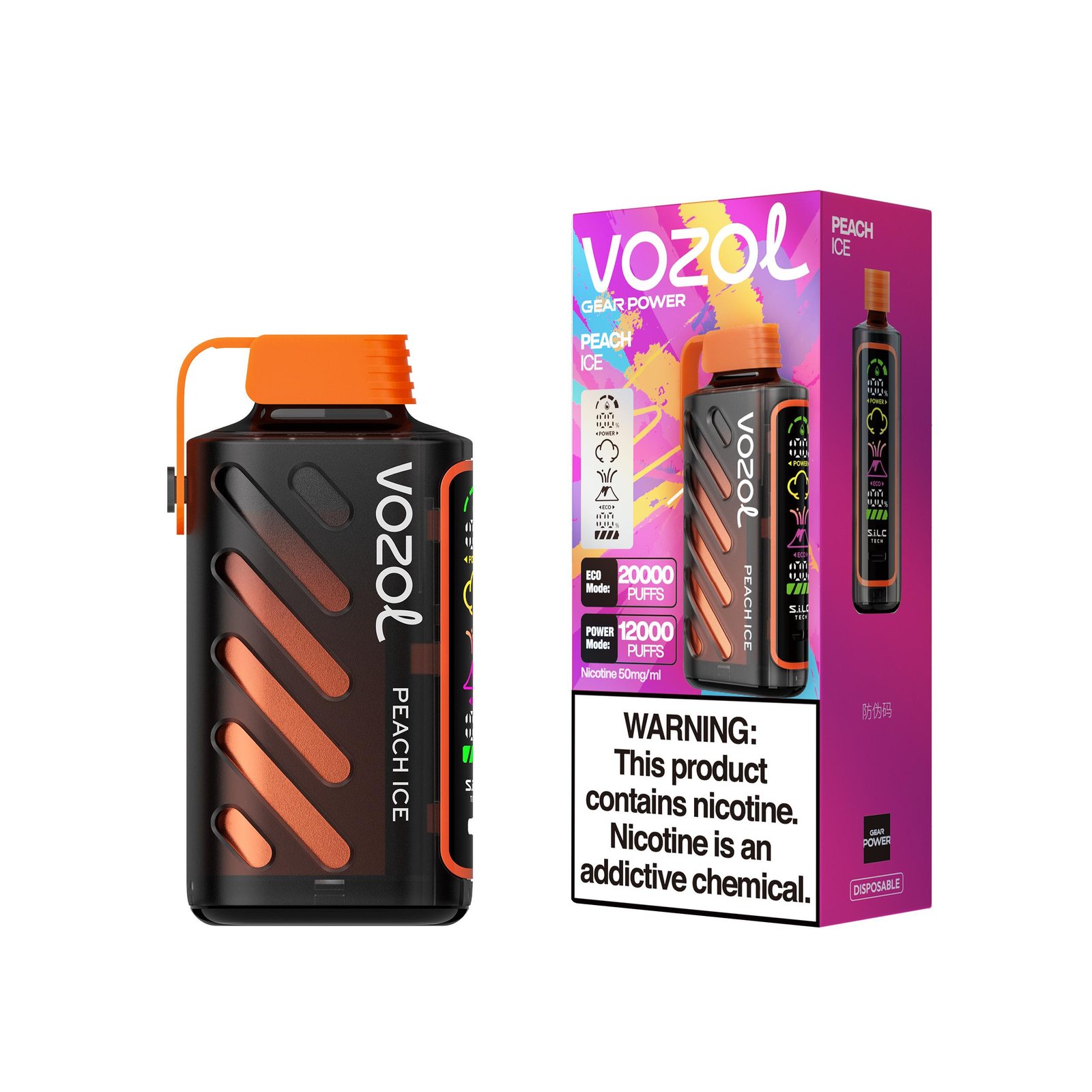 Vozol Gear Power 20000 Disposable Vape | Dual Mesh Coil | ECO & Power Modes | 20 Flavors - Image 4