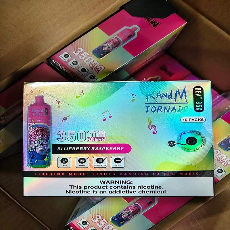 Uwin RandM Tornado Beat 35000 Puffs Disposable Vape – Music Sync RGB Lights & Dual Mesh Coil – 850mAh Rechargeable Type-C - Image 7