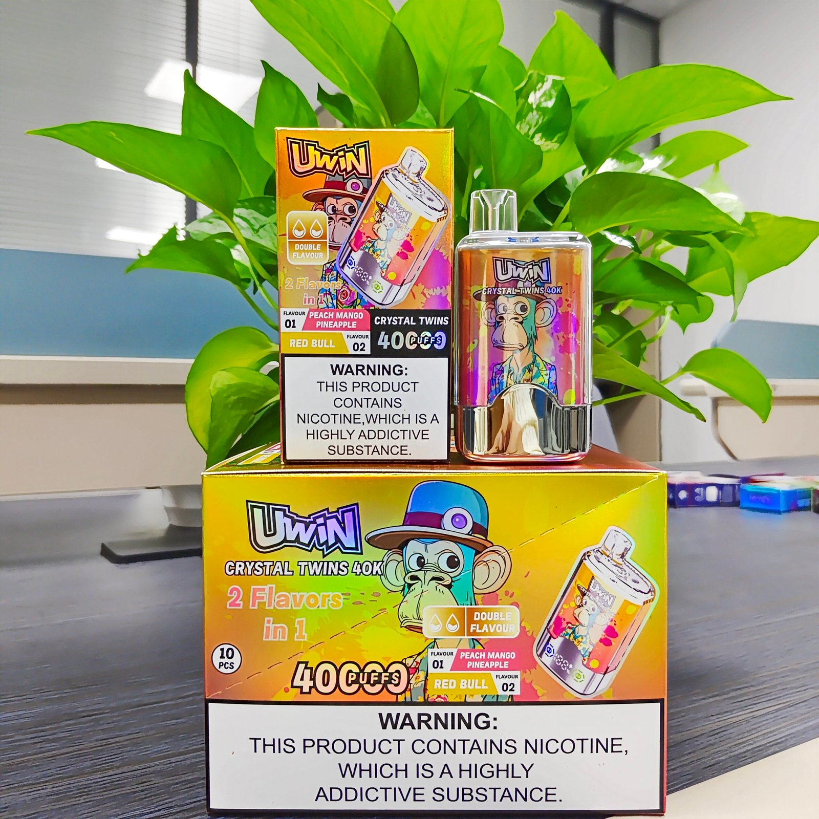 Uwin Twins Crystal 40000 Puffs Disposable Vape | 2-in-1 Dual Flavor & Smart LED Display - Image 6