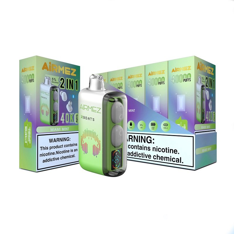 Airmez Xbeats 40000 Disposable Vape | 40000 Puffs 2-in-1 Smart Device with Built-in TWS Earphones - Image 7