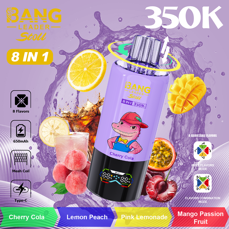 Bang Leader Stoll 350000 Puffs 8-in-1 Disposable Vape | Switchable Flavors & Smart LED - Image 2