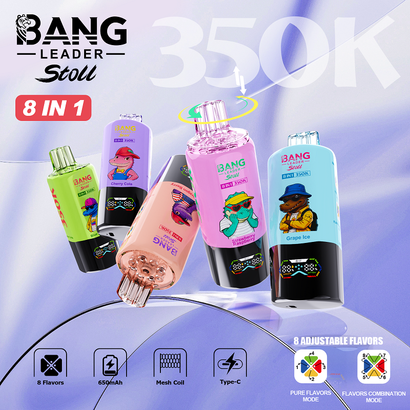 Bang Leader Stoll 350000 Puffs 8-in-1 Disposable Vape | Switchable Flavors & Smart LED - Image 5