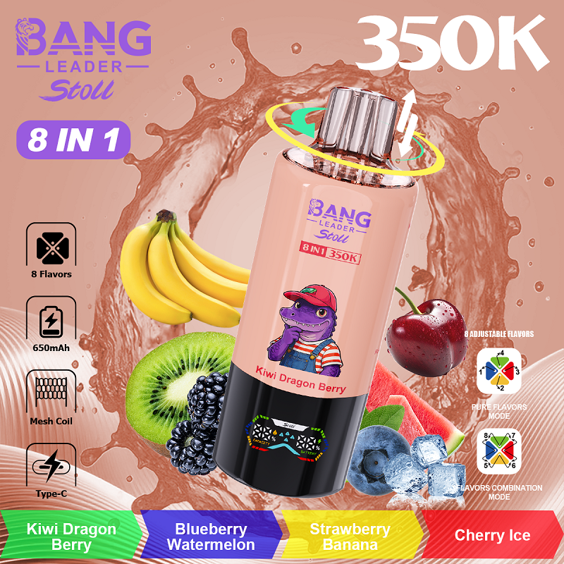 Bang Leader Stoll 350000 Puffs 8-in-1 Disposable Vape | Switchable Flavors & Smart LED - Image 7