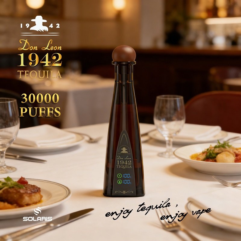Don Leon Tequila 30000 Puffs Disposable Vape | Smart LED Screen & Dual Mesh Coil | 30k Puff High Capacity Rechargeable Vape VS vapsolo 30000 puff - Image 5