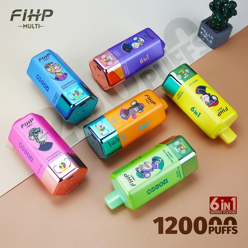 FIHP 120K 120,000 Puffs 6-in-1 Multiple Flavors Disposable Vape | 64ml E-liquid & Smart LED Display - Image 3