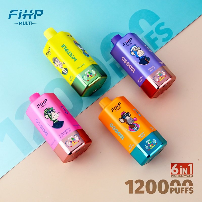 FIHP 120K 120,000 Puffs 6-in-1 Multiple Flavors Disposable Vape | 64ml E-liquid & Smart LED Display - Image 4