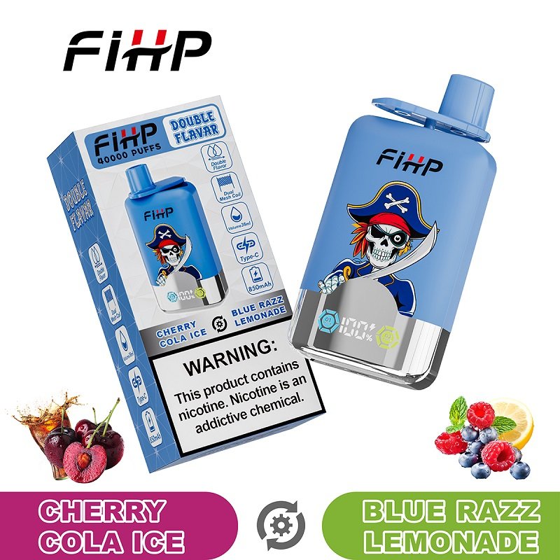 FIHP 40000 Double Flavors Disposable Vape | Smart RGB Screen & Quad Mesh Coil | 36ml 3-Mode Adjustable Vape | Type-C Rechargeable - Image 6