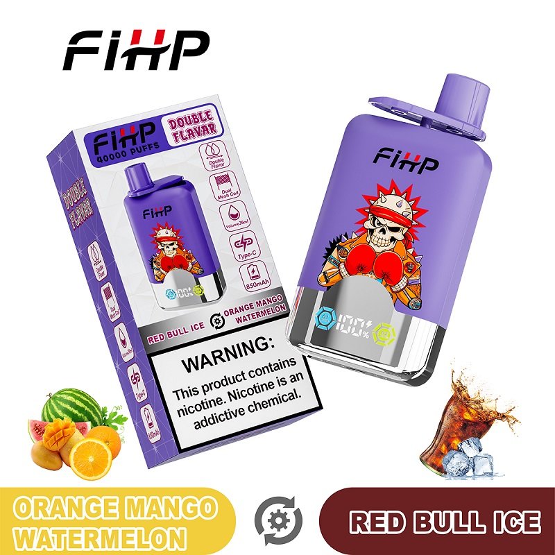 FIHP 40000 Double Flavors Disposable Vape | Smart RGB Screen & Quad Mesh Coil | 36ml 3-Mode Adjustable Vape | Type-C Rechargeable - Image 5