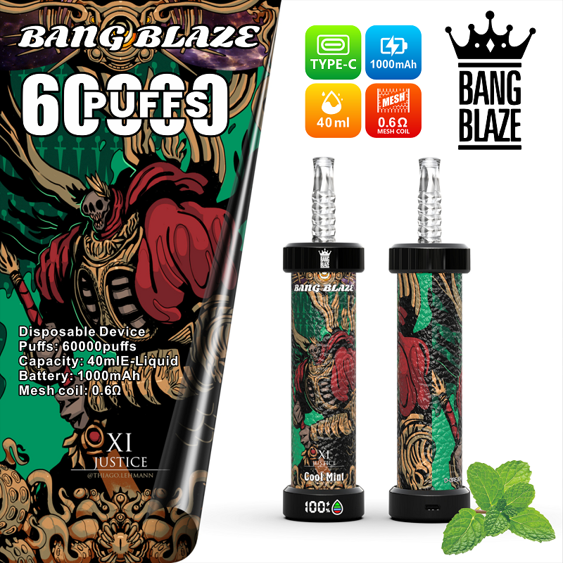Bang Blaze 60000 Puffs Disposable Vape – High-Capacity Mesh Coil Vape with Smart Screen & Type-C Rechargeable Battery - Image 2