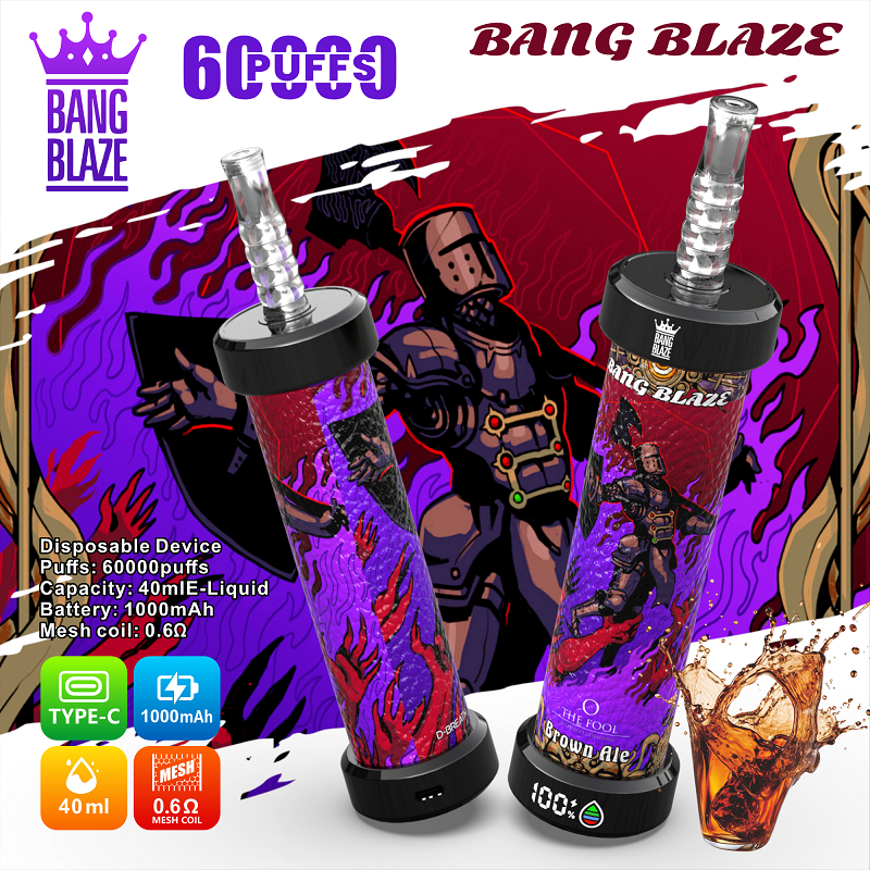 Bang Blaze 60000 Puffs Disposable Vape – High-Capacity Mesh Coil Vape with Smart Screen & Type-C Rechargeable Battery - Image 3