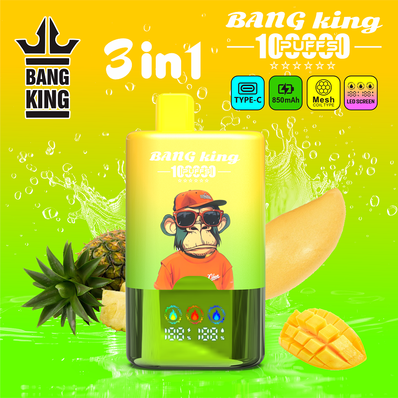 Bang King 100,000 Puffs 3-in-1 Disposable Vape - 100K Puffs with Triple Flavor Switch & LED Screen | Europe Wholesale - Image 4