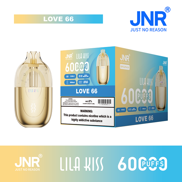 JNR Lila Kiss 60000 Puffs Disposable Vape – Dual Mesh Coil, Smart Display & Type-C Rechargeable - Image 6