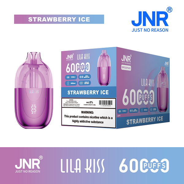 JNR Lila Kiss 60000 Puffs Disposable Vape – Dual Mesh Coil, Smart Display & Type-C Rechargeable - Image 7
